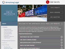 Tablet Screenshot of druglawyer.armstronglegal.com.au